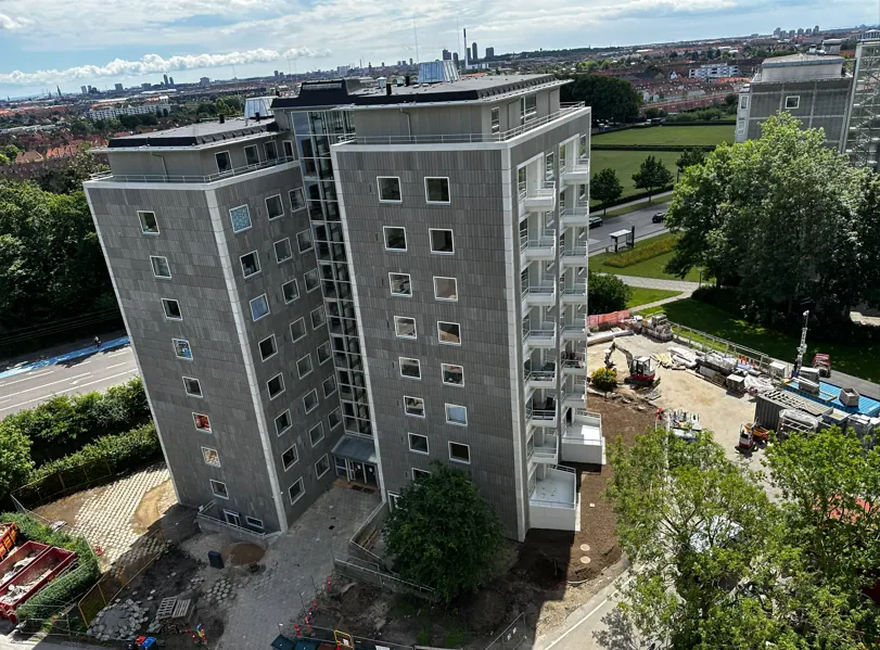 Tag-detalje fra Flogo Byg-projekt på Bellahøj